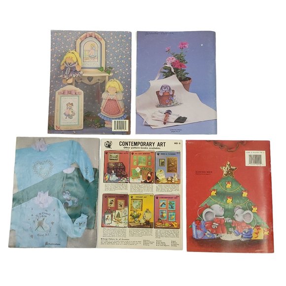 Crafting Books Lot Of 5 Embossing Painting Fabric Stitchery Tole Canvas Applique - Picture 2 of 11
